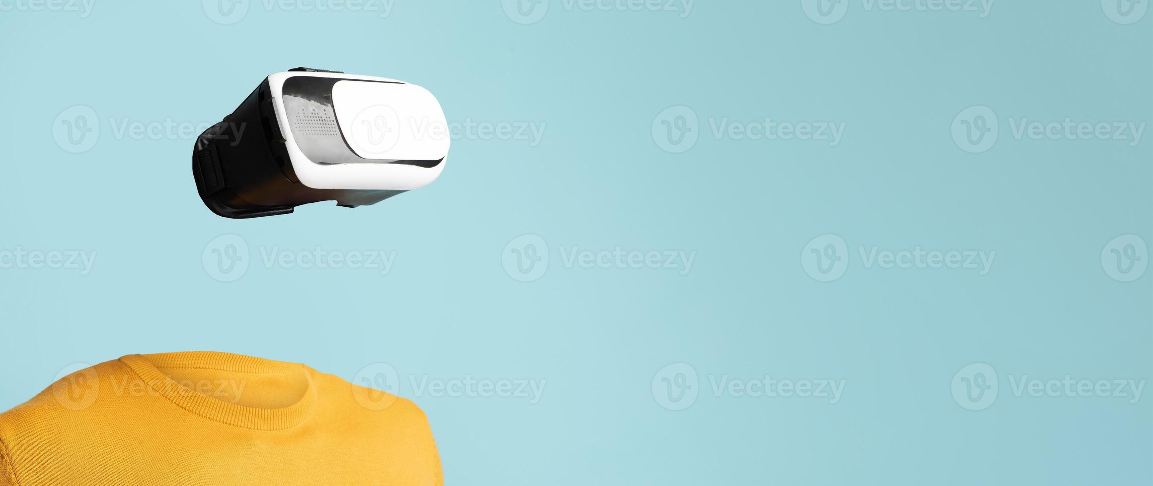 A person is engaged with modern virtual reality goggles, showcasing the latest technology in immersive experiences. The background is isolated, highlighting the gadget's significance. photo