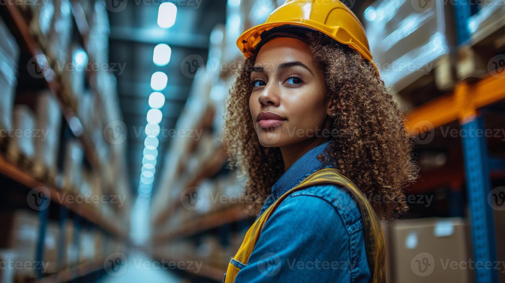 A logistics expert monitors inventory and workflow in an advanced warehouse setting, ensuring the smooth operation of transportation and fulfillment activities. photo