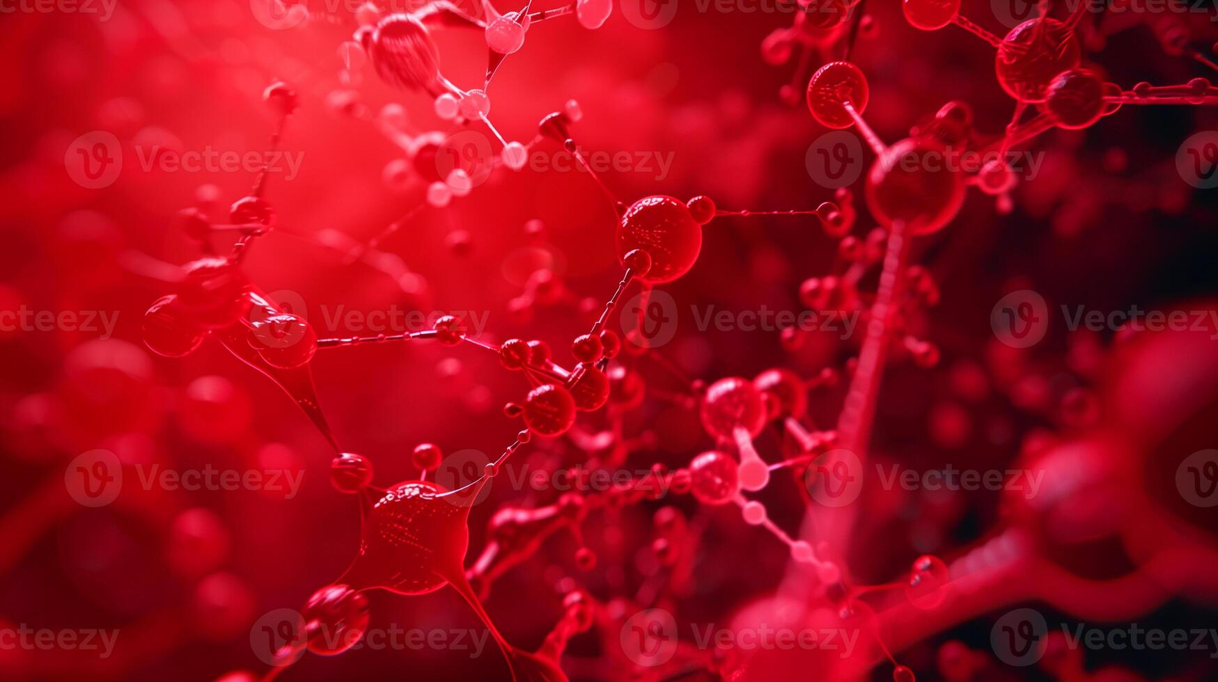 This Visual representation of synthetic blood with nanostructures highlighting advancements in medicine. photo