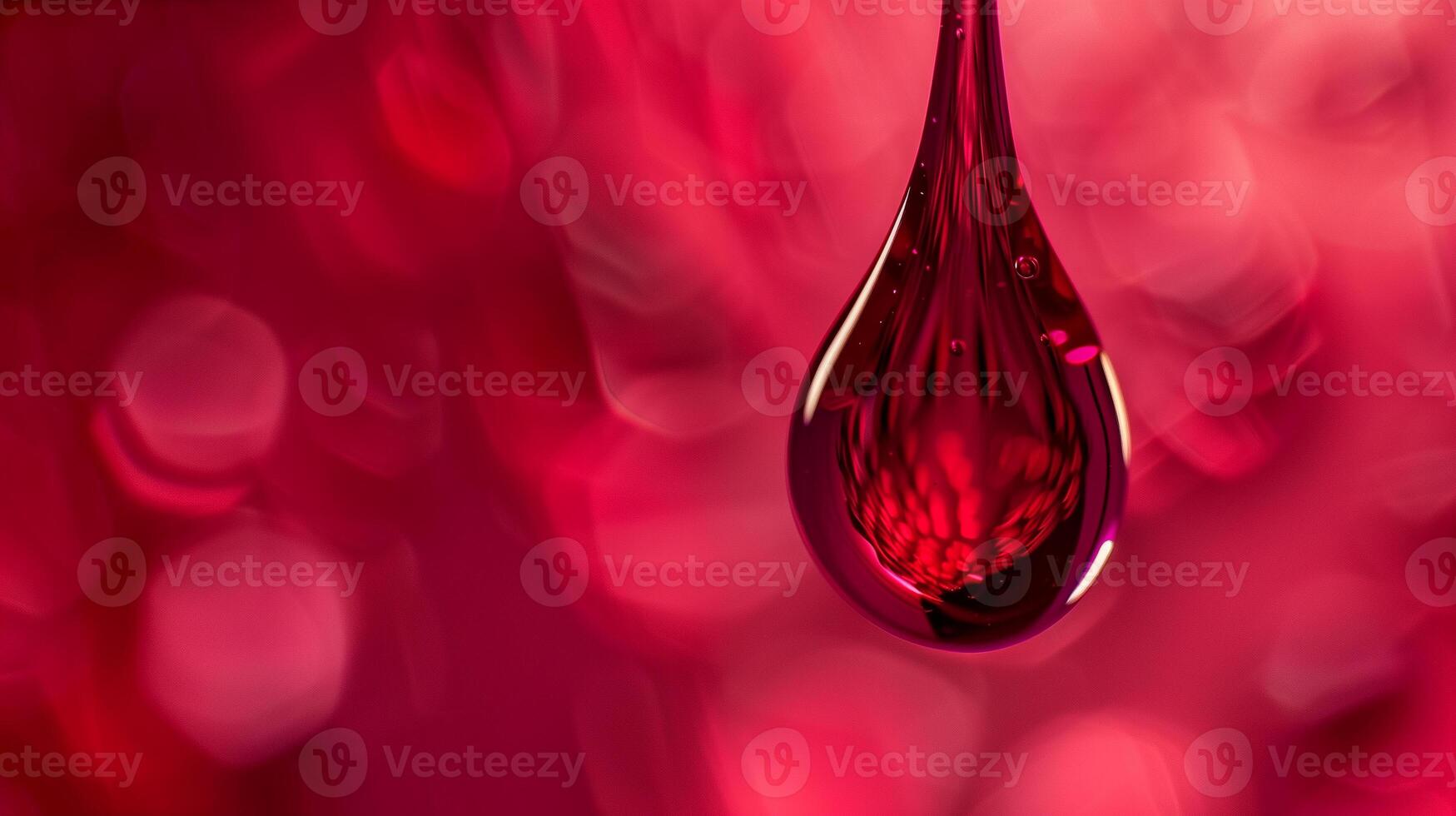This Close-up of a drop of synthetic blood showcasing innovative applications in medical treatments. photo