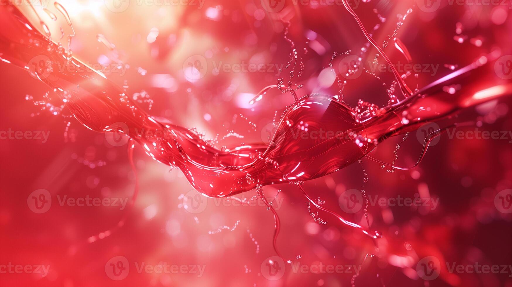 This Dynamic representation of synthetic blood showcasing nano technology and fluid properties. photo