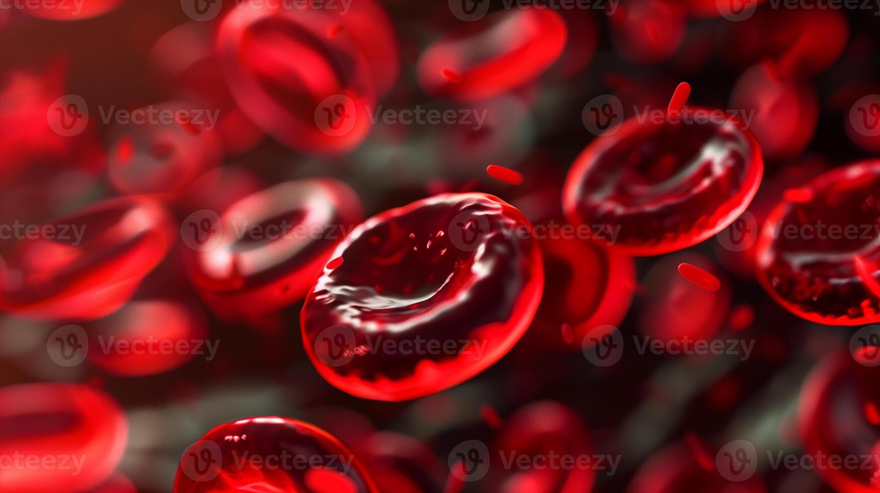 This Red spheres mimic blood cells in biofluids, highlighting progress in synthetic medicine. photo