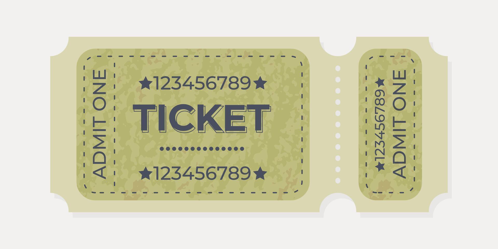 Vintage ticket design suitable for various events and activities vector
