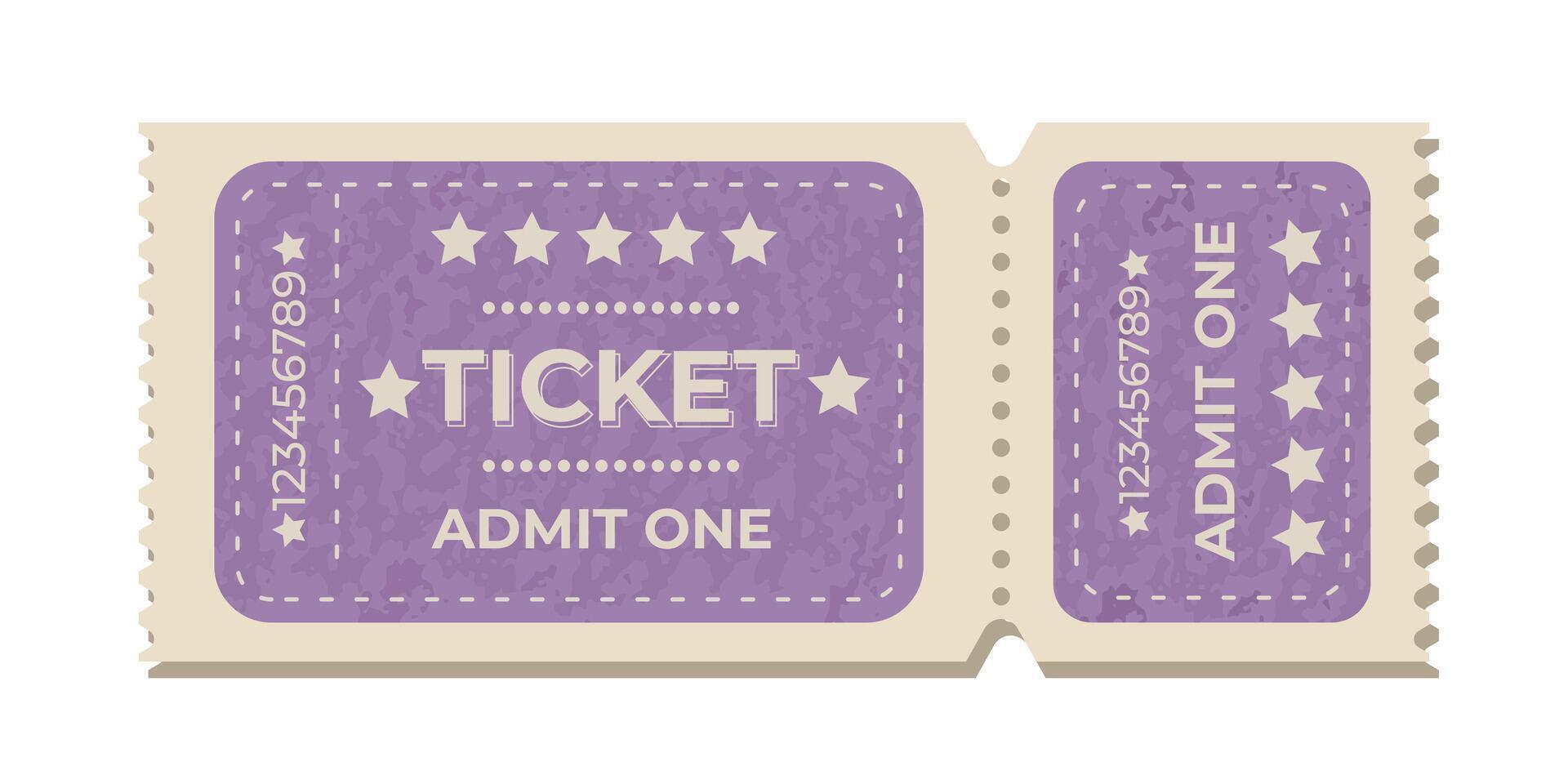 Ticket for entry to a local event, showcasing art and culture in a vibrant community vector