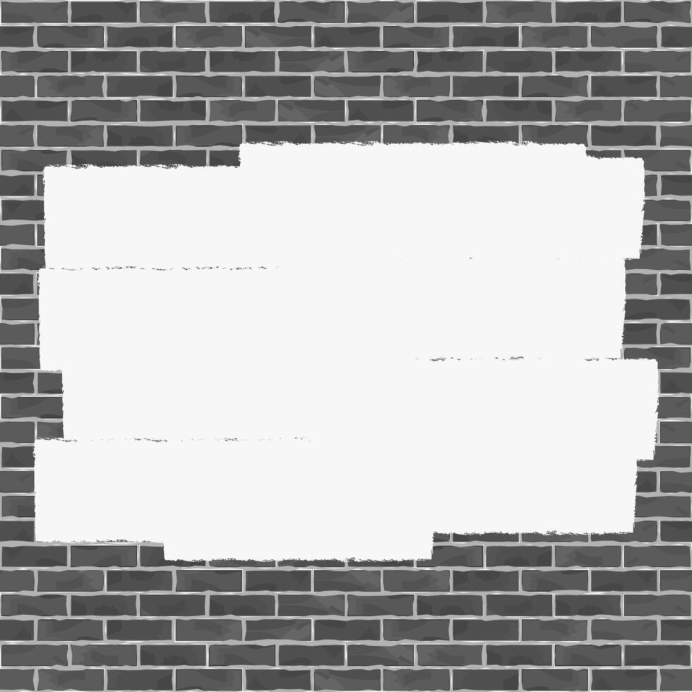 Old black brick wall with place for your text vector