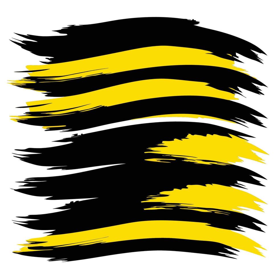 Abstract Art in Vibrant Black and Golden Hues Expressive Brushstrokes Meet Modernism vector