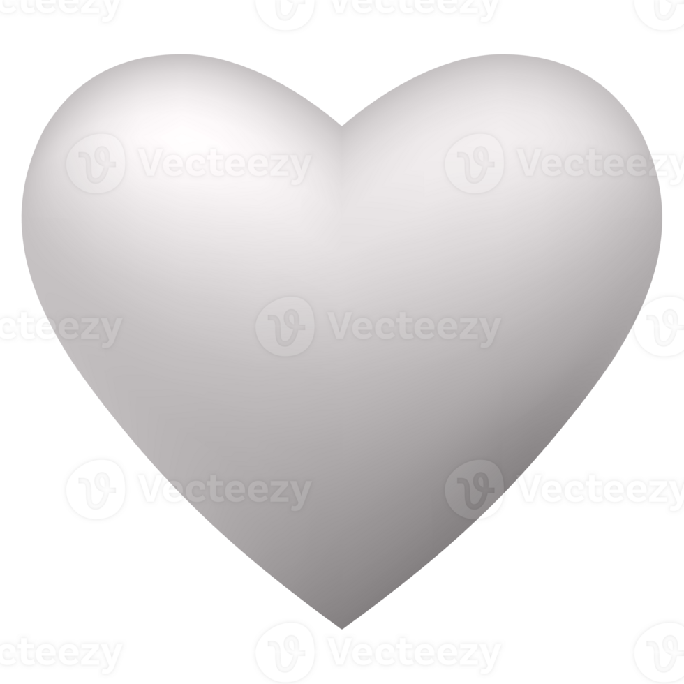 White Heart Decorative Shape png
