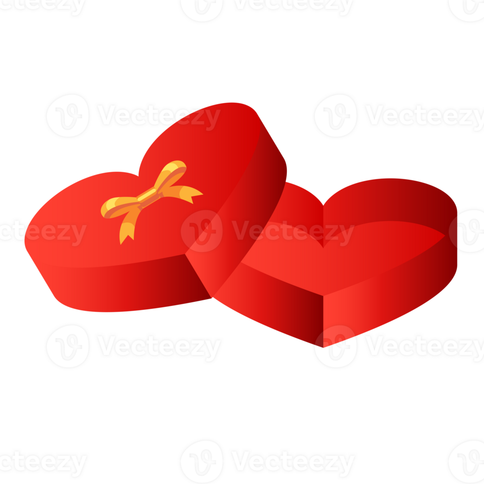 Heart gift box png