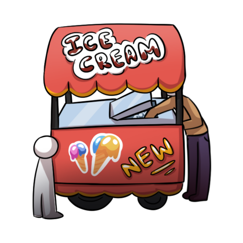 Ice Cream Truck Cartoon Illustration png