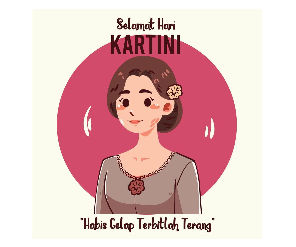 Kartini Day Indonesian Female Hero vector