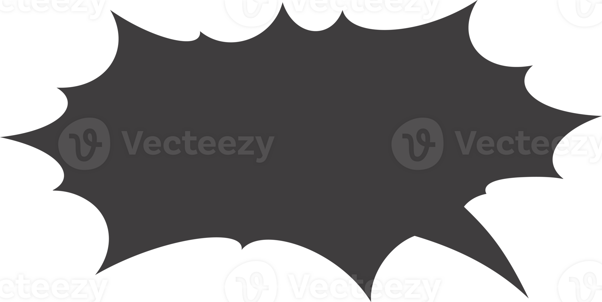 Comic speech bubble. Cartoon manga frame with bomb explosion effect. Boom cloud silhouette for text. Surprise box for sale banner png
