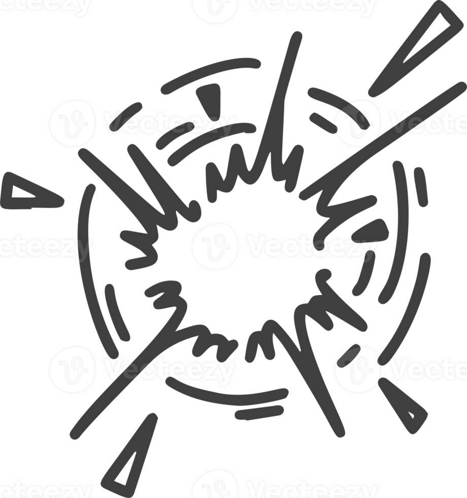 Comic boom effect. Cartoon bomb burst. Bang and pow splash. Doodle smoke and speed energy lines. Action crash hand drawn graphic png