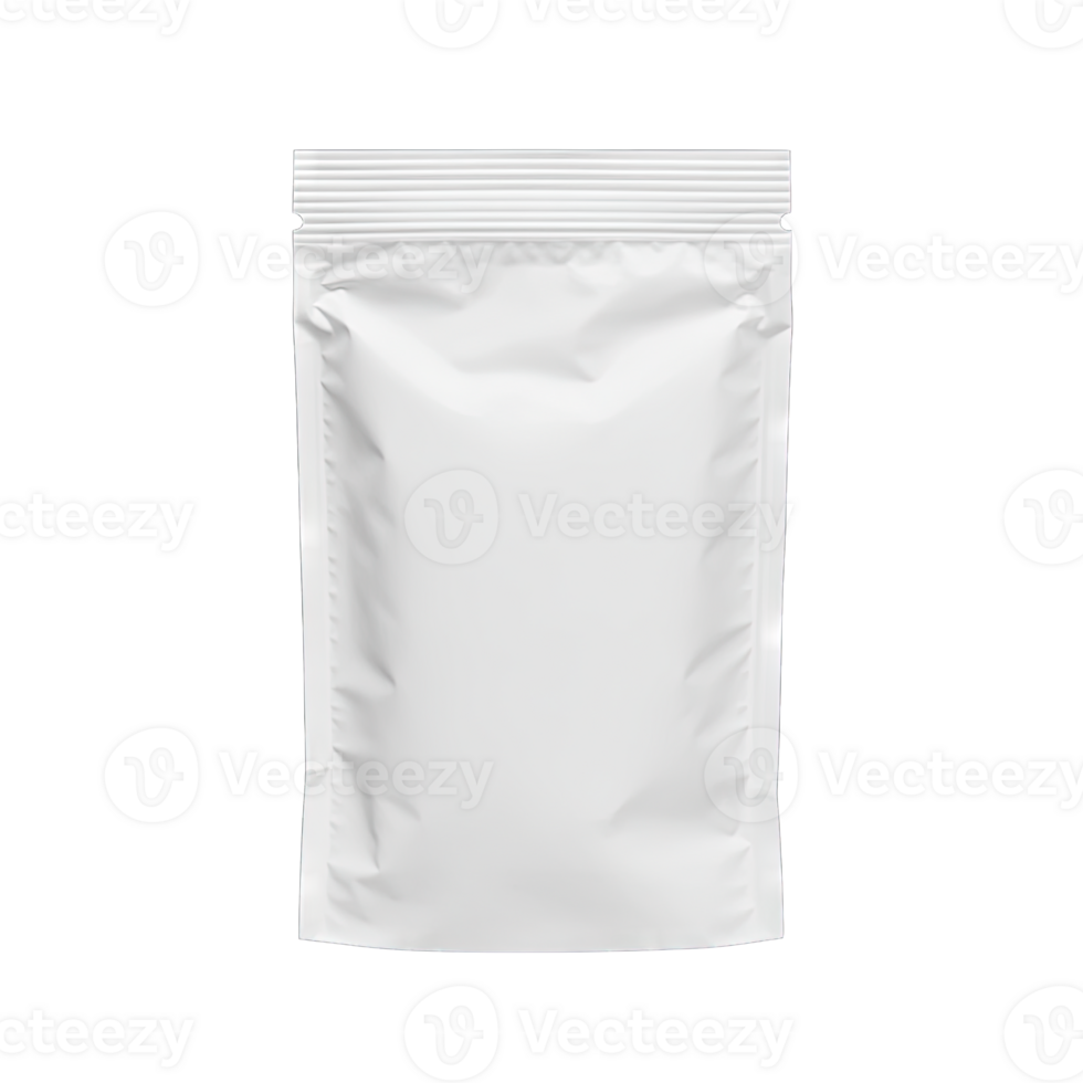 Stock photo of a blank pouch package mockup for product presentation png
