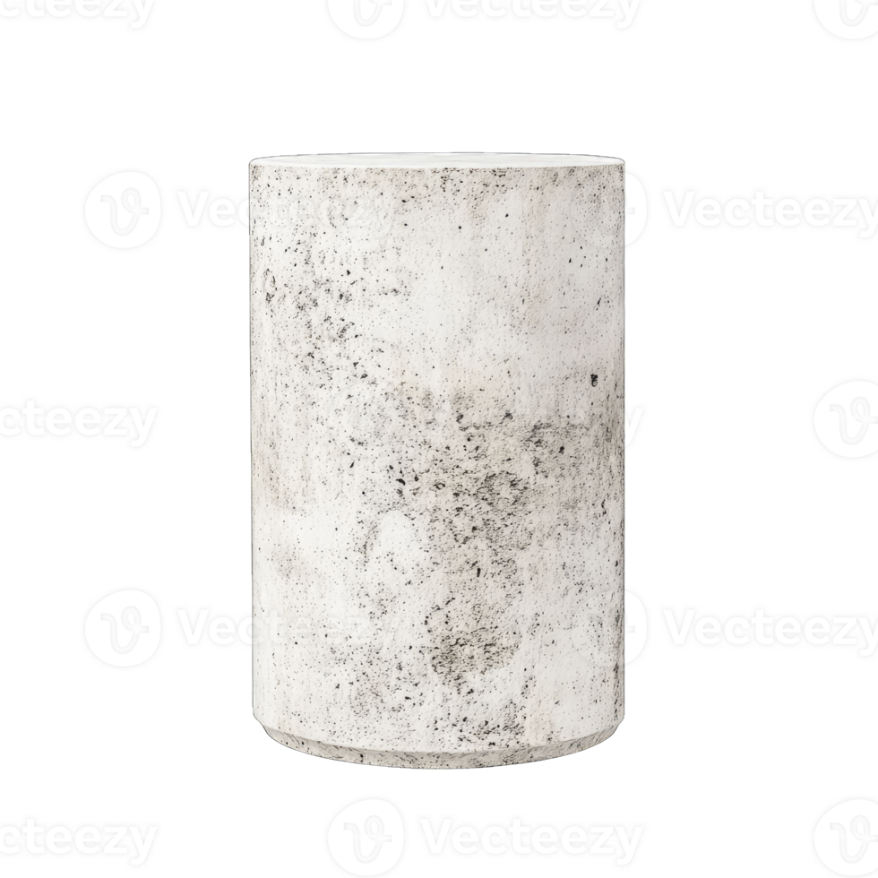 Concrete texture cylinder design element material surface solid form png