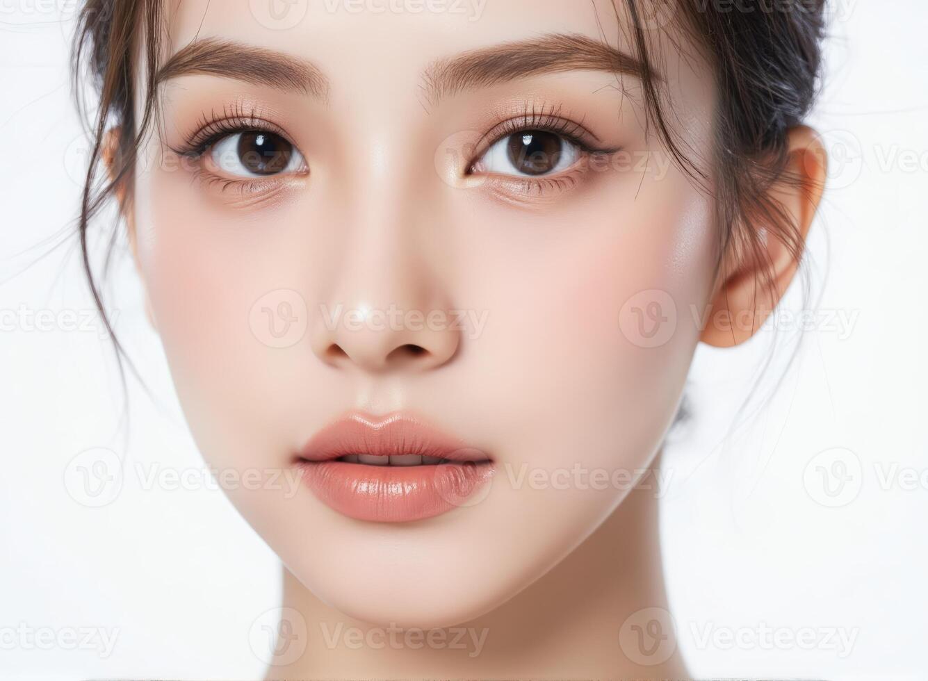 A woman with a beautiful face and a beautiful face photo