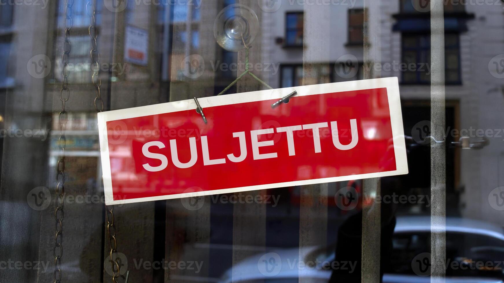 closed sign in Finnish photo