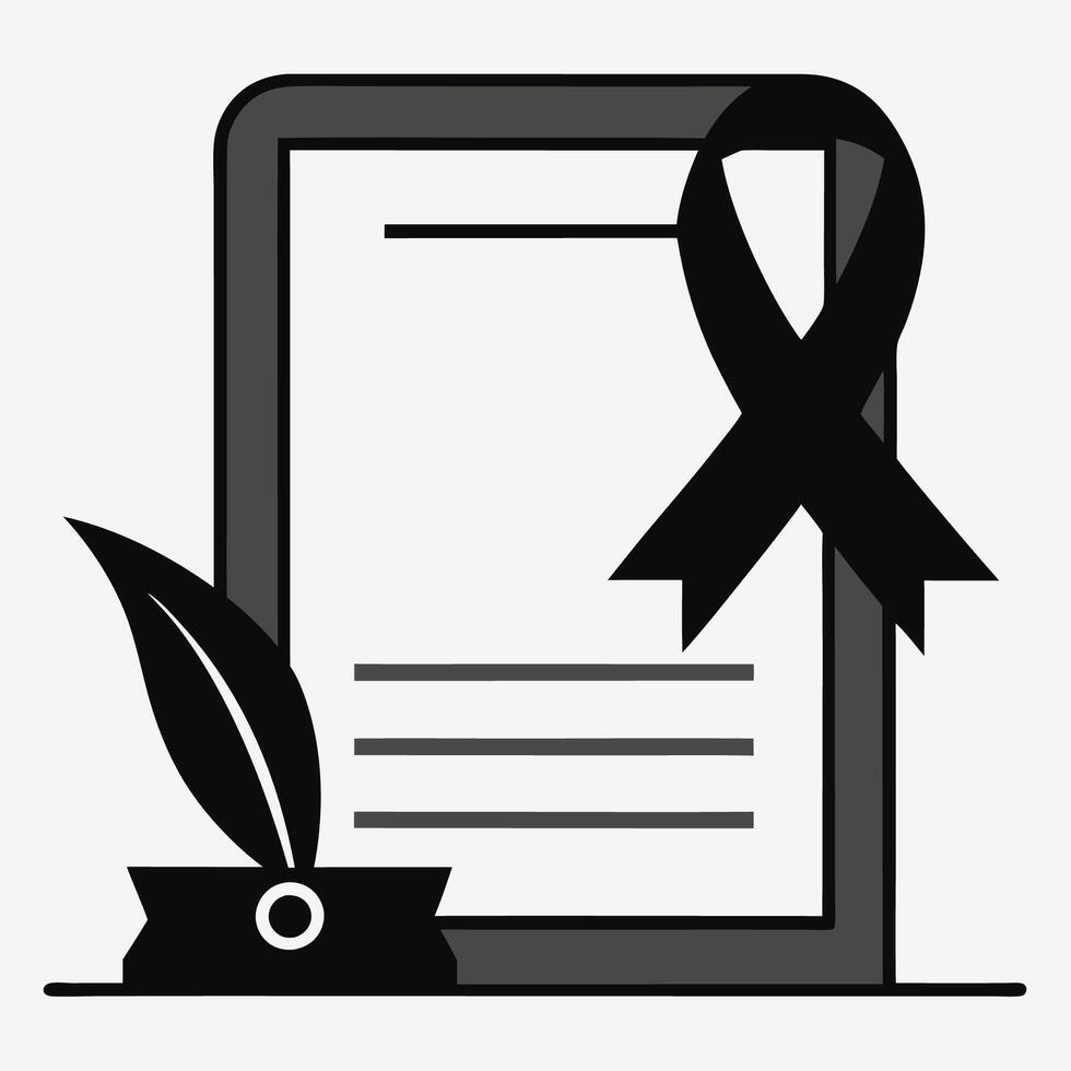 Heartfelt Condolence Card Layout in Loving Memory of Departed Loved One vector