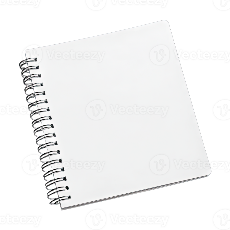 Blank spiral notebook mockup template for notes sketches or designs png