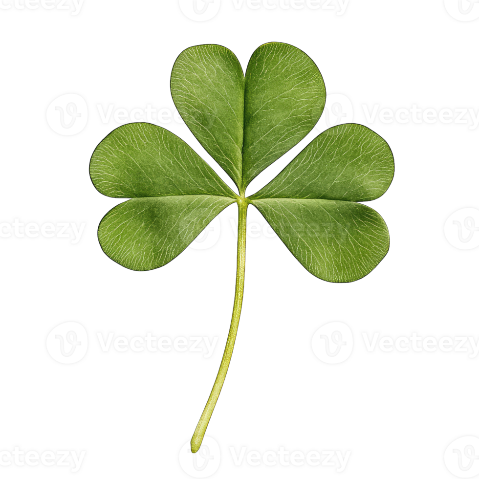 Isolated three leaf clover shamrock on isolated for st patricks day celebration luck symbol transparent background png