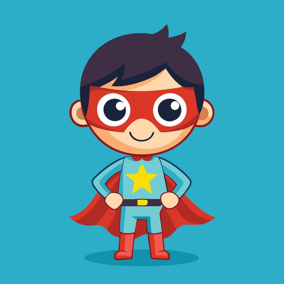 Super Cute Superhero and Star Icon with Adorable Details vector