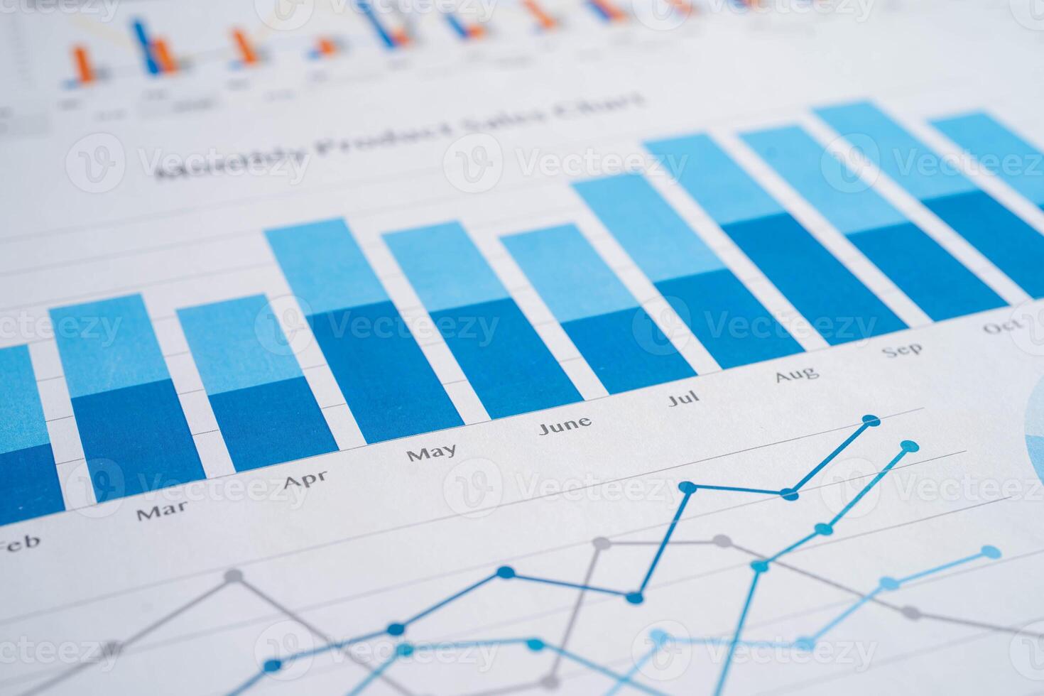 Graphs paper. Financial development, Banking Account, Statistic, Investment Analytic photo