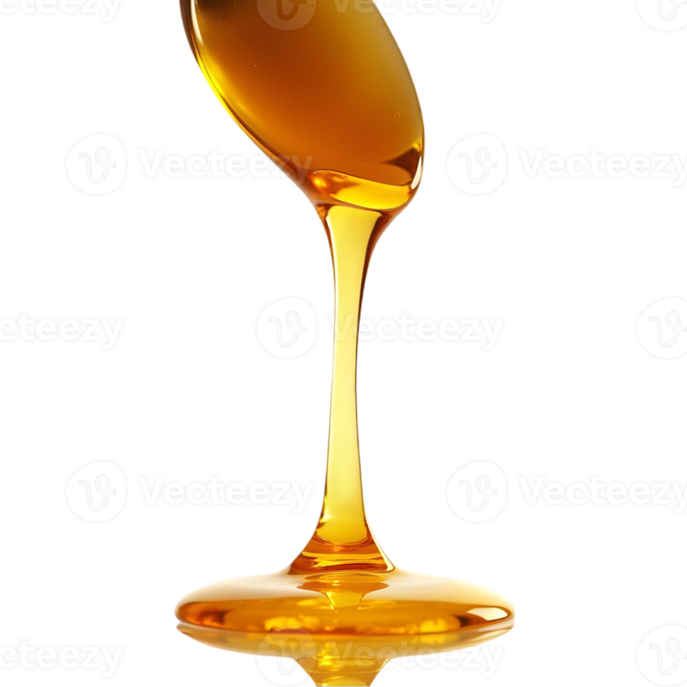 Honey pouring from a glass png