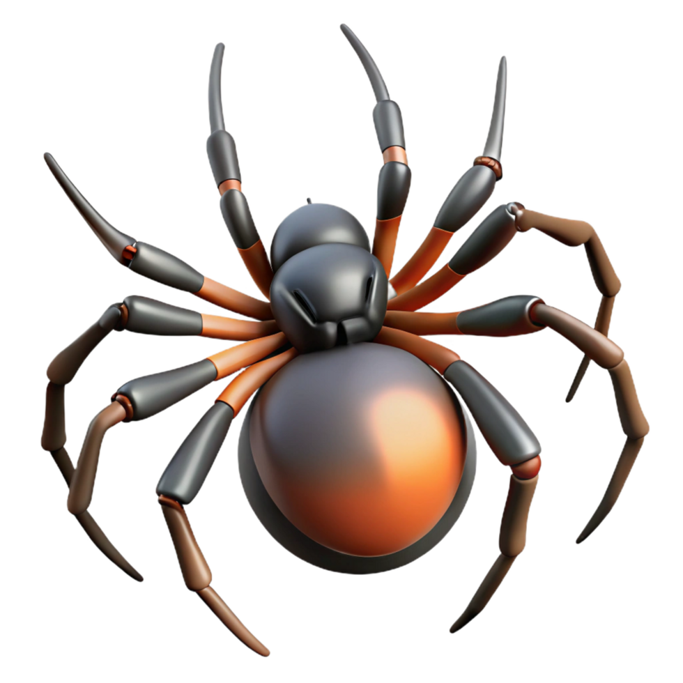 impressive classic A single, realistic spider spinning a web just the spider , professional png