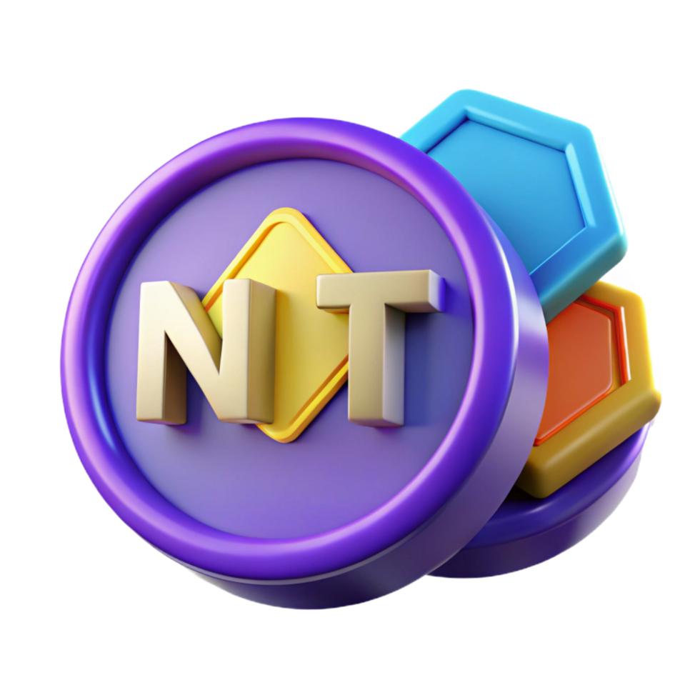 elegant creative NFT Non-Fungible Token digital art genuine png