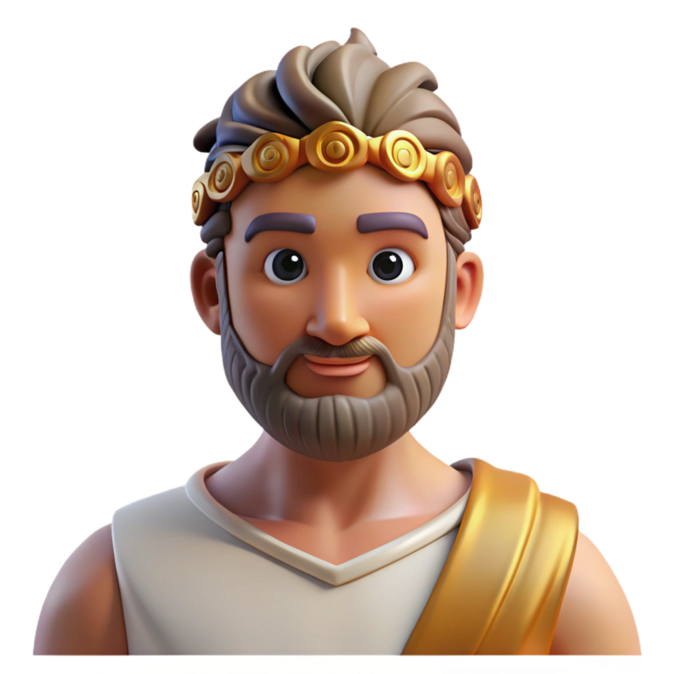 extraordinary abstract Olympian Gods, group portrait individual portraits, each god separate genuine png