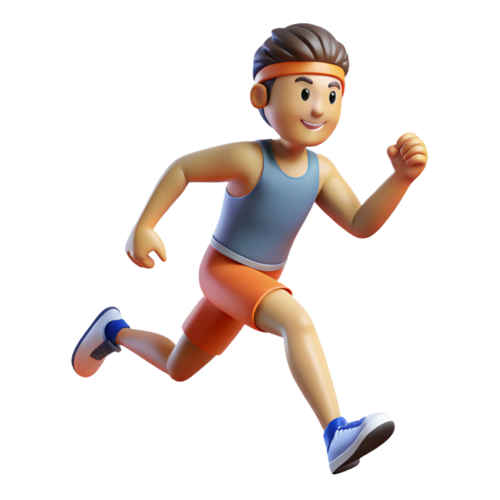 beautiful minimalist Determined athlete running a race implied, not shown 4K png
