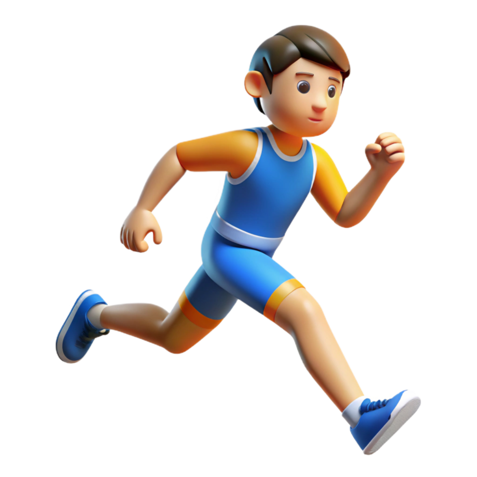 elegant creative Determined athlete running a race implied, not shown premium png