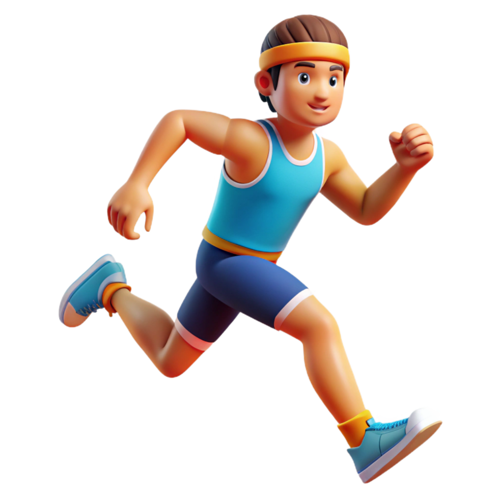 extraordinary contemporary Determined athlete running a race implied, not shown original png