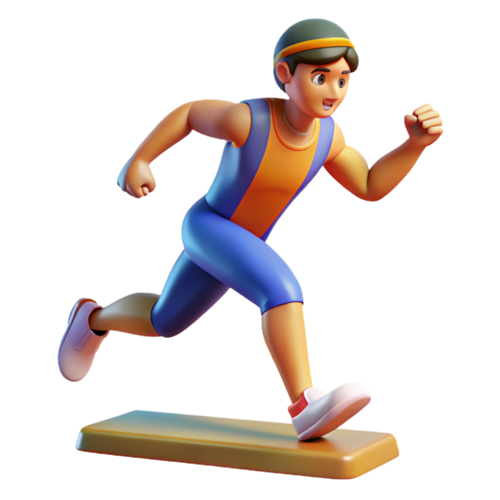 elegant abstract Competitive athlete training for a competition implied, not shown high resolution png