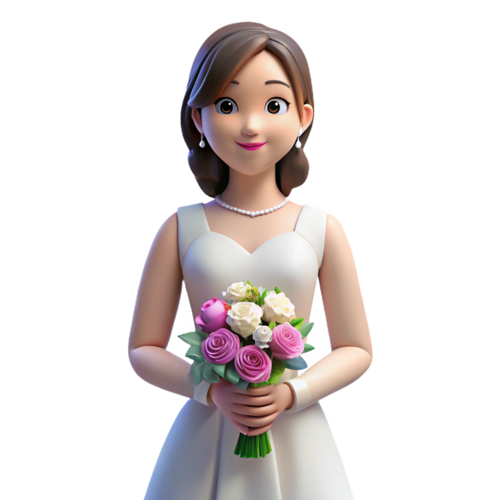impressive classic Bride, holding bouquet bouquet not fully visible , detailed png