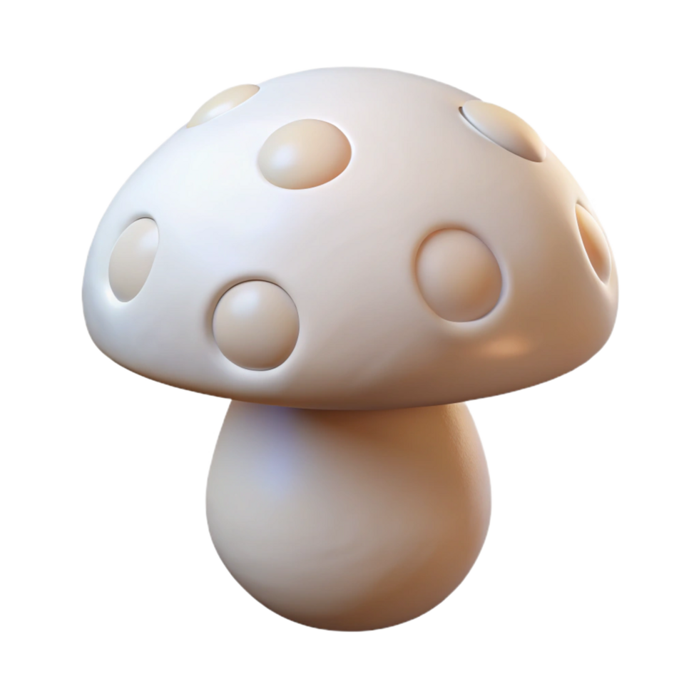 beautiful classic Mushroom white button high resolution png