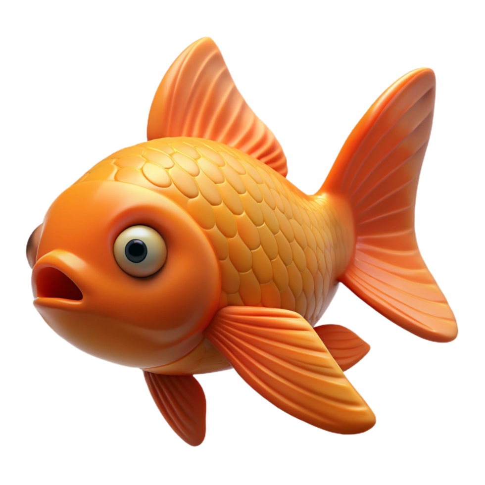vibrant artistic A goldfish, swimming no water visible , 4K png