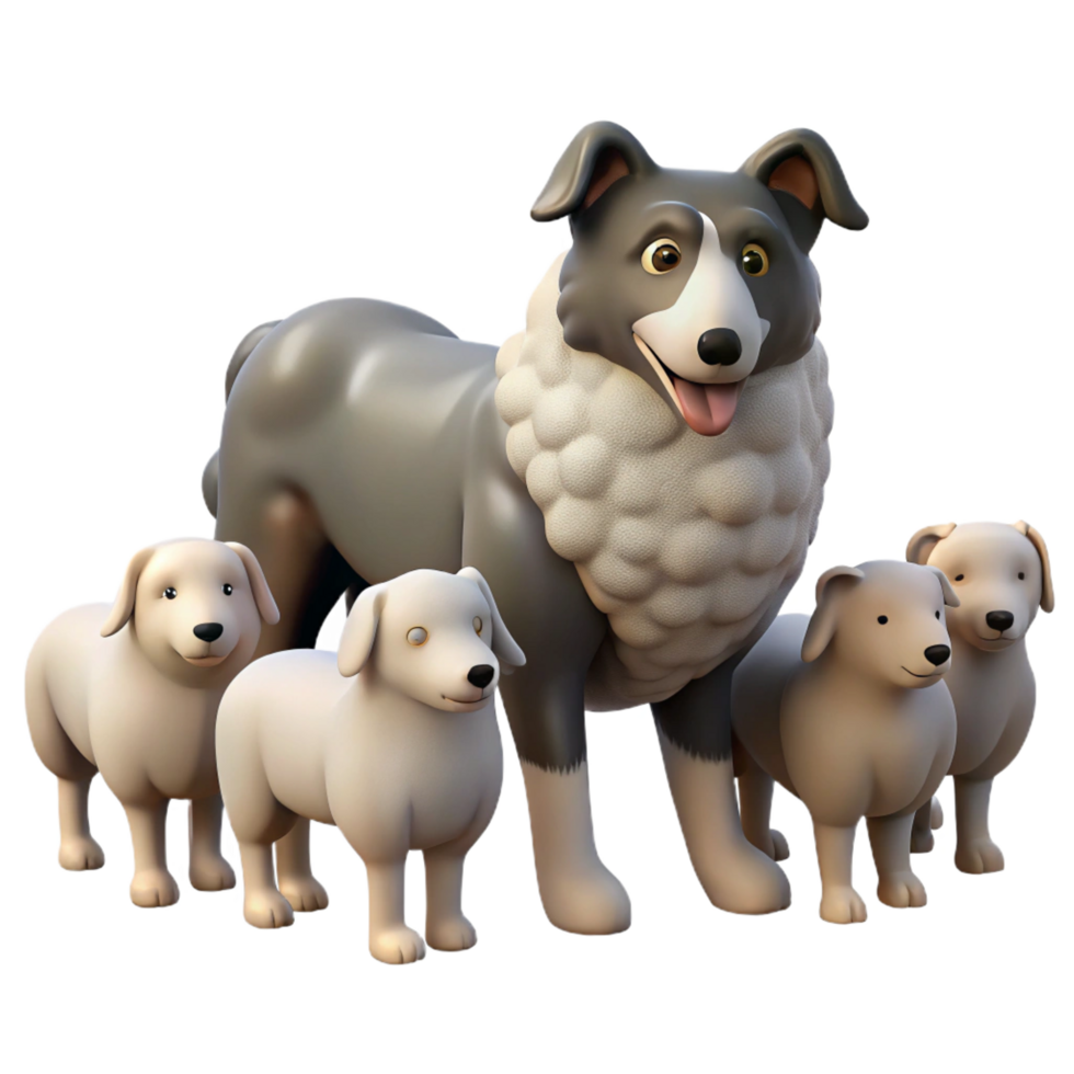 wonderful contemporary A Border Collie herding sheep sheep not visible premium png