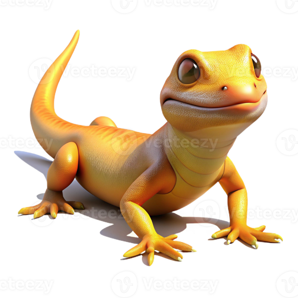impressive artistic A lizard basking in the sun no environment authentic png