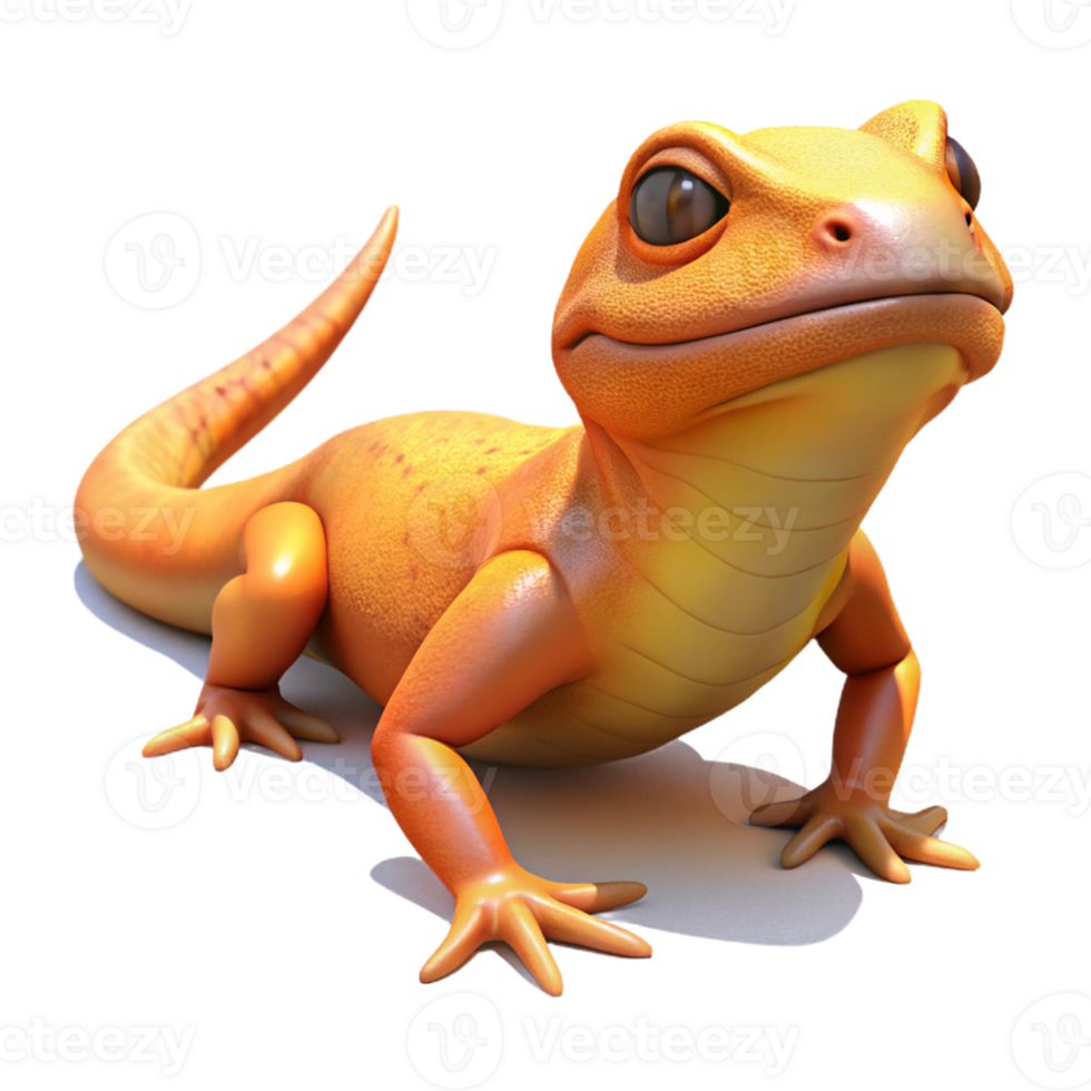 magnificent classic A lizard basking in the sun no environment 4K png