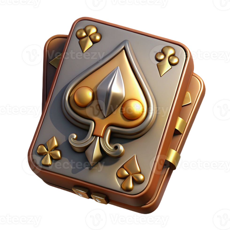 magnificent rustic Steampunk playing card Ace of Spades with intricate design original png