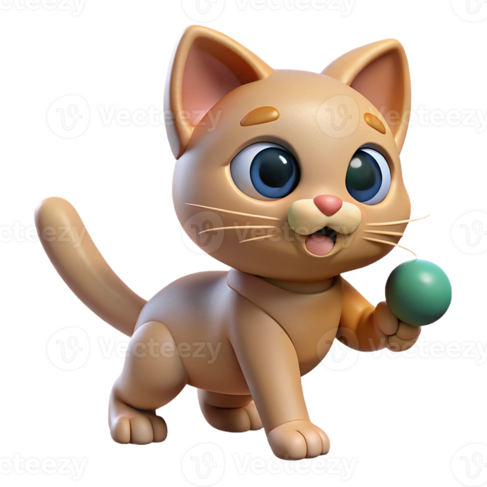 impressive vintage A playful kitten batting at a toy toy removed in post exclusive png