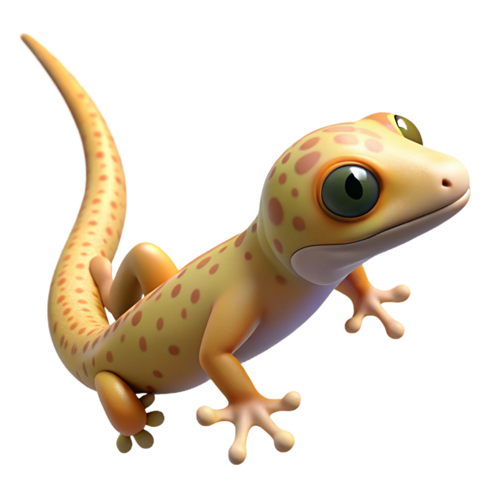 extraordinary vintage A gecko climbing on a surface surface not visible authentic png