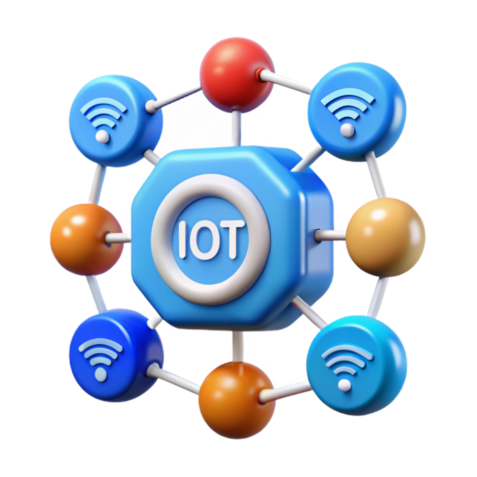 dramatic artistic Internet of Things IoT sensor network diagram original png