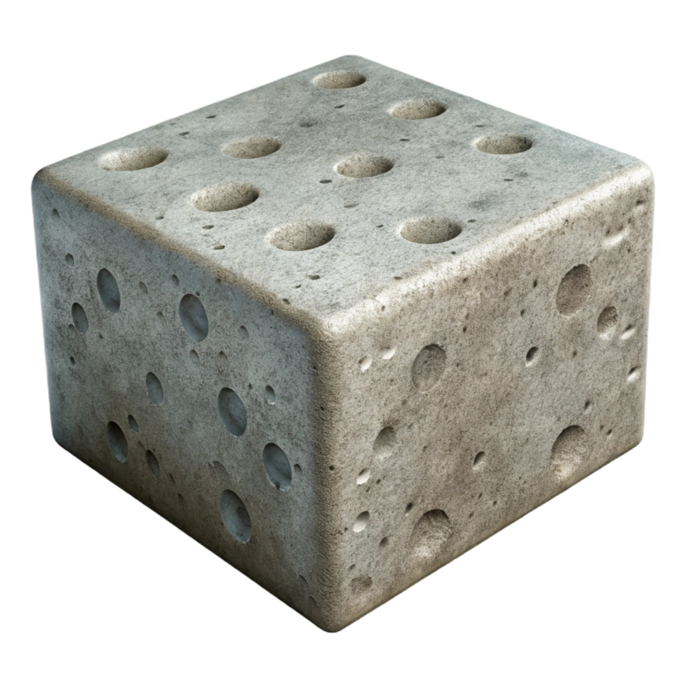 glorious acclaimed Concrete block, textured surface, NO BACKGROUND with Transparent Background. png