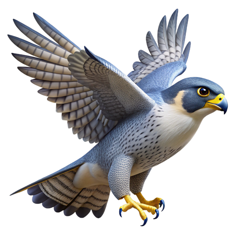 extraordinary quintessential A soaring peregrine falcon, NO BACKGROUND with Transparent Background. png