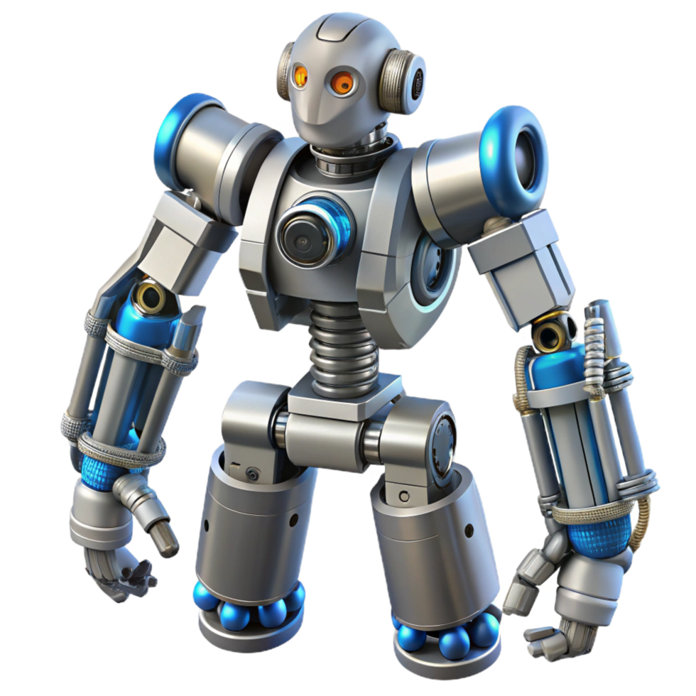 exquisite joyful classic Robotic exoskeleton with hydraulic pistons. NO BACKGROUND with Transparent Background. high quality png