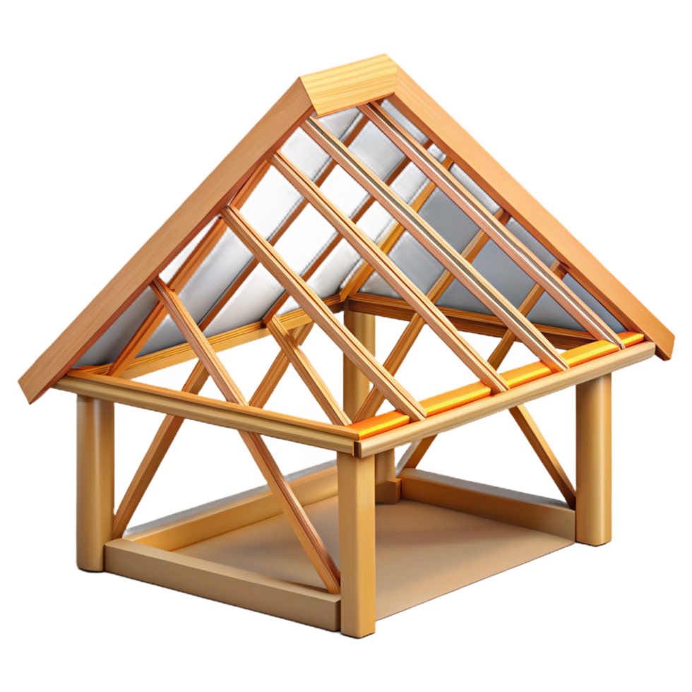 unforgettable nordic Construction plan of a roof truss NO BACKGROUND with Transparent Background. original png