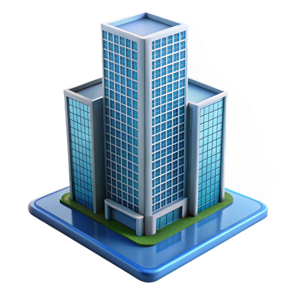 immaculate unparalleled Modern skyscraper architectural model NO BACKGROUND with Transparent Background. png