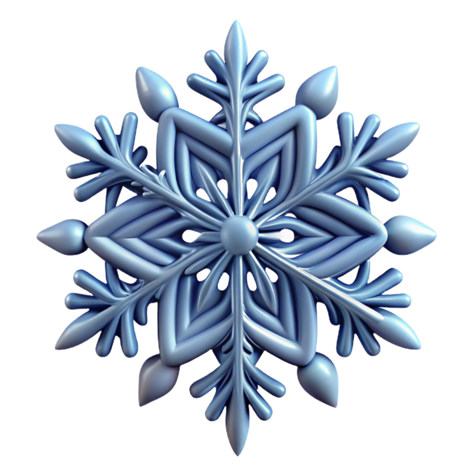 spectaculaire capricieux rétro une seul, complexe flocon de neige, avec magique motifs. non Contexte avec transparent Contexte. précision png