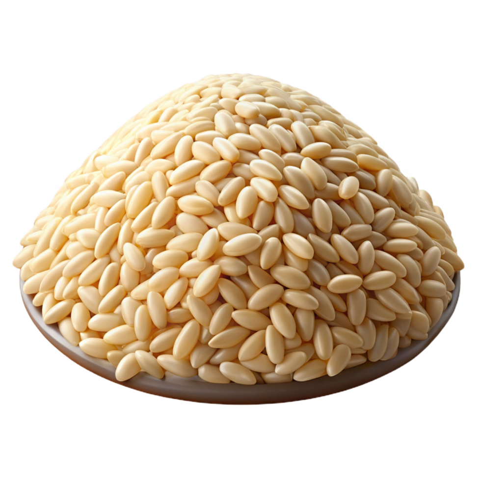 ethereal elegant Pile of rice grains NO BACKGROUND with Transparent Background. original png